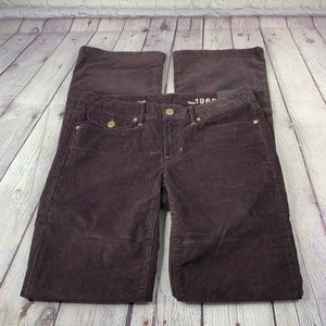 NWT Gap 'Bordeaux' Sexy Boot Corduroy Pant Sz 28/6